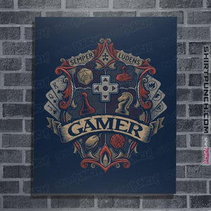 Shirts Posters / 4"x6" / Navy Gamer Crest