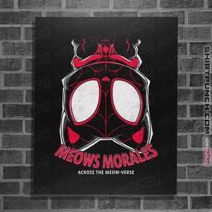 Daily_Deal_Shirts Posters / 4"x6" / Black Meows Morales