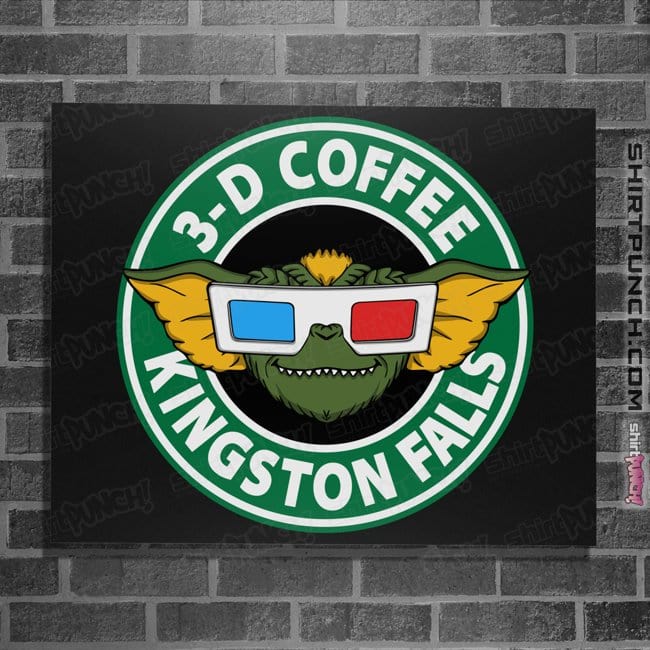 Daily_Deal_Shirts Posters / 4"x6" / Black Kingston Falls Coffee