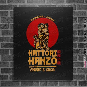 Shirts Posters / 4"x6" / Black Hattori Hanzo
