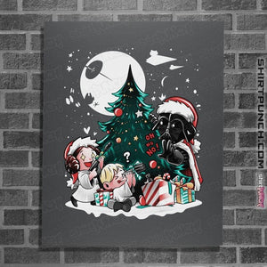 Daily_Deal_Shirts Posters / 4"x6" / Charcoal Christmas In The Stars
