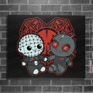Daily_Deal_Shirts Posters / 4"x6" / Black Pinhead Love