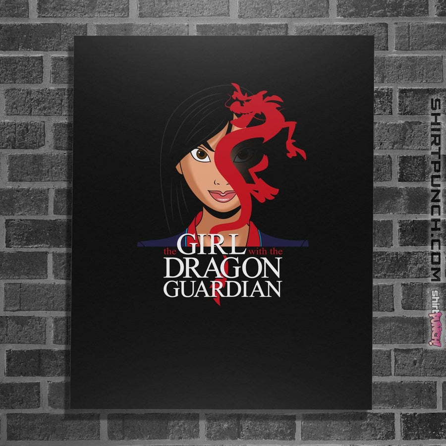 Shirts Posters / 4"x6" / Black The Girl With The Dragon Guardian