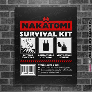 Daily_Deal_Shirts Posters / 4"x6" / Black Nakatomi Survival Kit