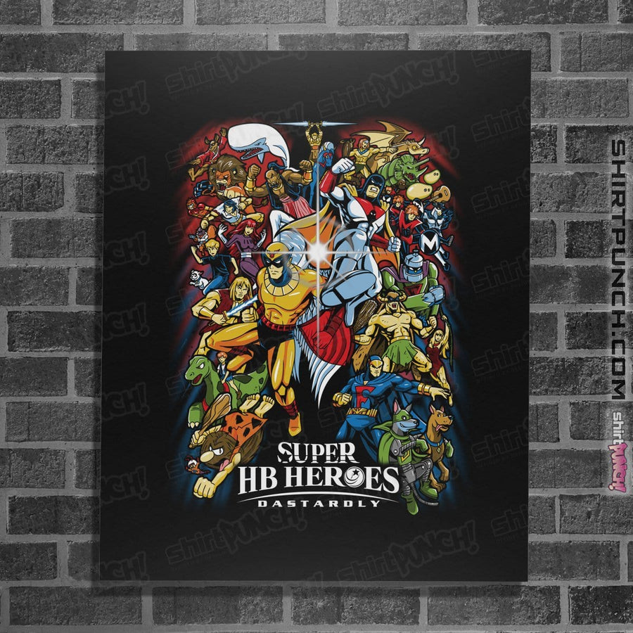 Shirts Posters / 4"x6" / Black Super HB Heroes