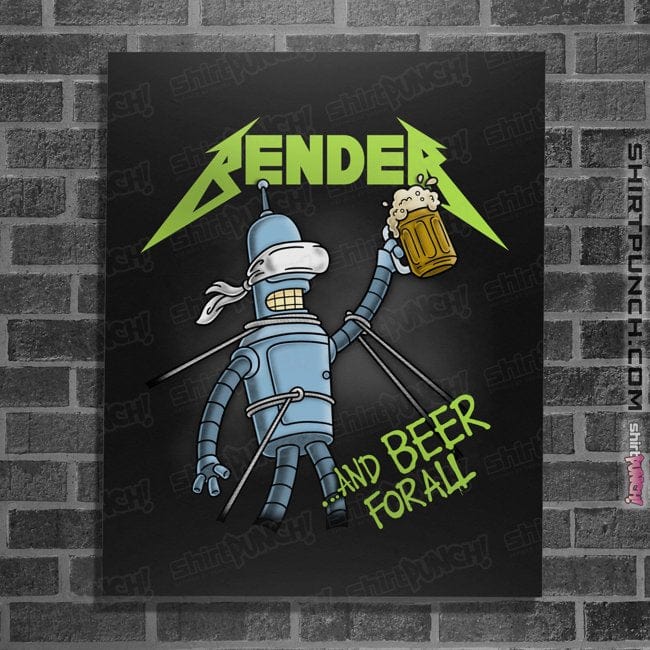 Daily_Deal_Shirts Posters / 4"x6" / Black And Beer for All