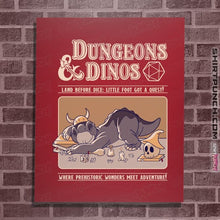 Load image into Gallery viewer, Daily_Deal_Shirts Posters / 4&quot;x6&quot; / Red Dungeons And Dinos
