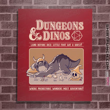 Load image into Gallery viewer, Daily_Deal_Shirts Posters / 4&quot;x6&quot; / Red Dungeons And Dinos
