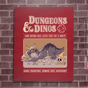 Daily_Deal_Shirts Posters / 4"x6" / Red Dungeons And Dinos