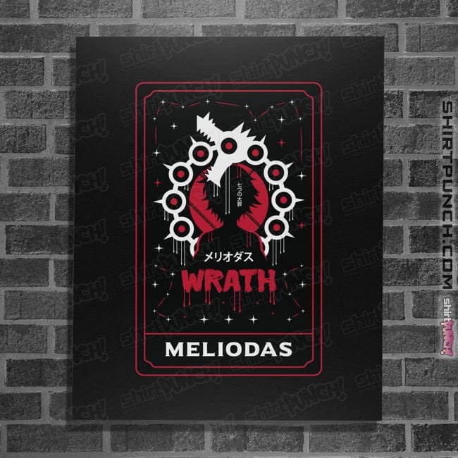 Shirts Posters / 4"x6" / Black Wrath Dragon Sin Tarot