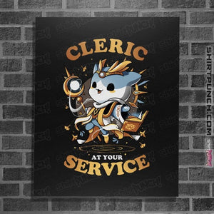 Daily_Deal_Shirts Posters / 4"x6" / Black Cleric At Your Service