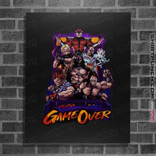 Load image into Gallery viewer, Daily_Deal_Shirts Posters / 4&quot;x6&quot; / Black Fighting Game Over
