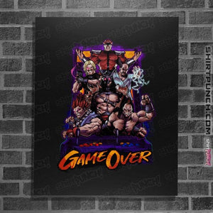 Daily_Deal_Shirts Posters / 4"x6" / Black Fighting Game Over