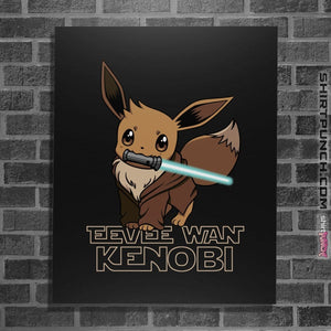 Shirts Posters / 4"x6" / Black Eevee Wan Kenobi