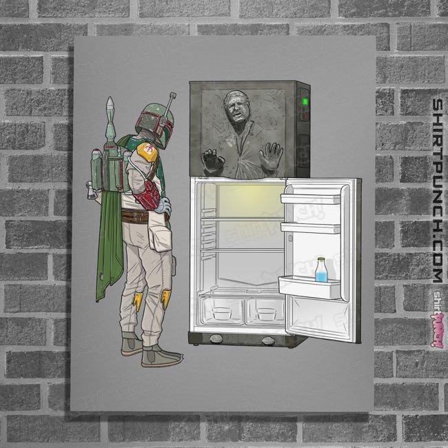 Daily_Deal_Shirts Posters / 4"x6" / Sports Grey Boba Fridge