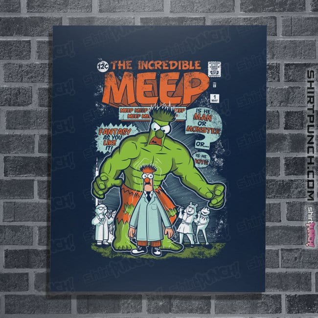 Secret_Shirts Posters / 4"x6" / Navy The Incredible Meep