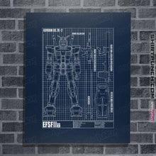 Load image into Gallery viewer, Secret_Shirts Posters / 4&quot;x6&quot; / Navy RX 78 2 Blueprint
