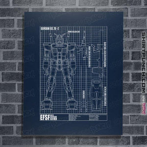 Secret_Shirts Posters / 4"x6" / Navy RX 78 2 Blueprint
