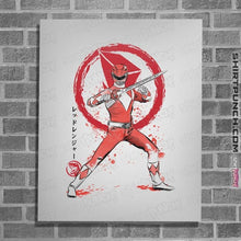 Load image into Gallery viewer, Daily_Deal_Shirts Posters / 4&quot;x6&quot; / White Red Ranger Sumi-e
