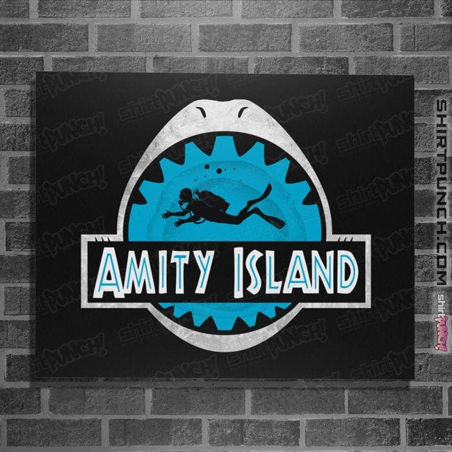 Daily_Deal_Shirts Posters / 4"x6" / Black Amity Island
