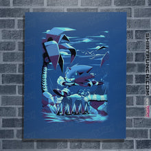 Load image into Gallery viewer, Shirts Posters / 4&quot;x6&quot; / Royal Blue Green Hill Zone
