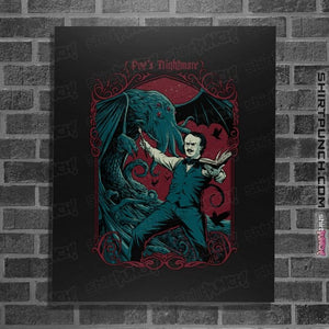 Secret_Shirts Posters / 4"x6" / Black Poe's Nightmare