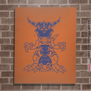 Secret_Shirts Posters / 4"x6" / Orange Digimon Evolution