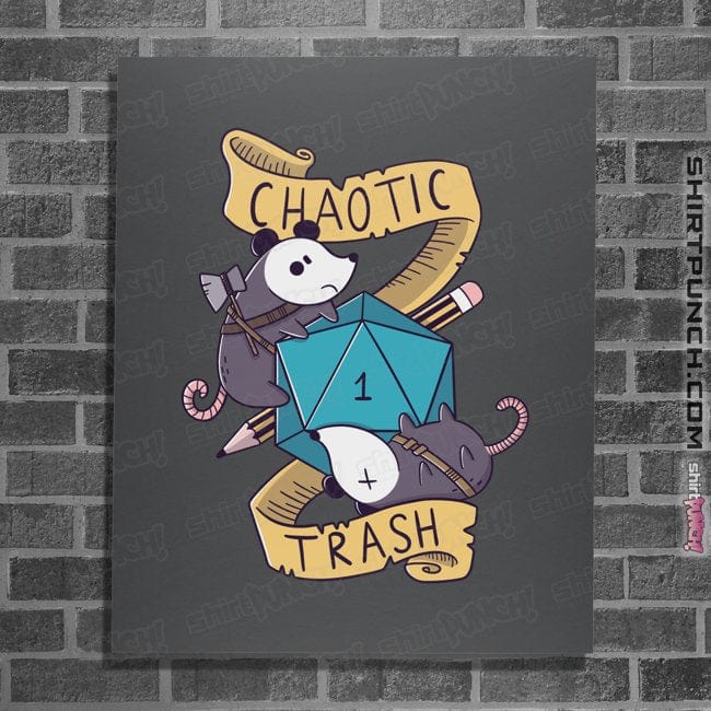 Daily_Deal_Shirts Posters / 4"x6" / Charcoal Chaotic Trash