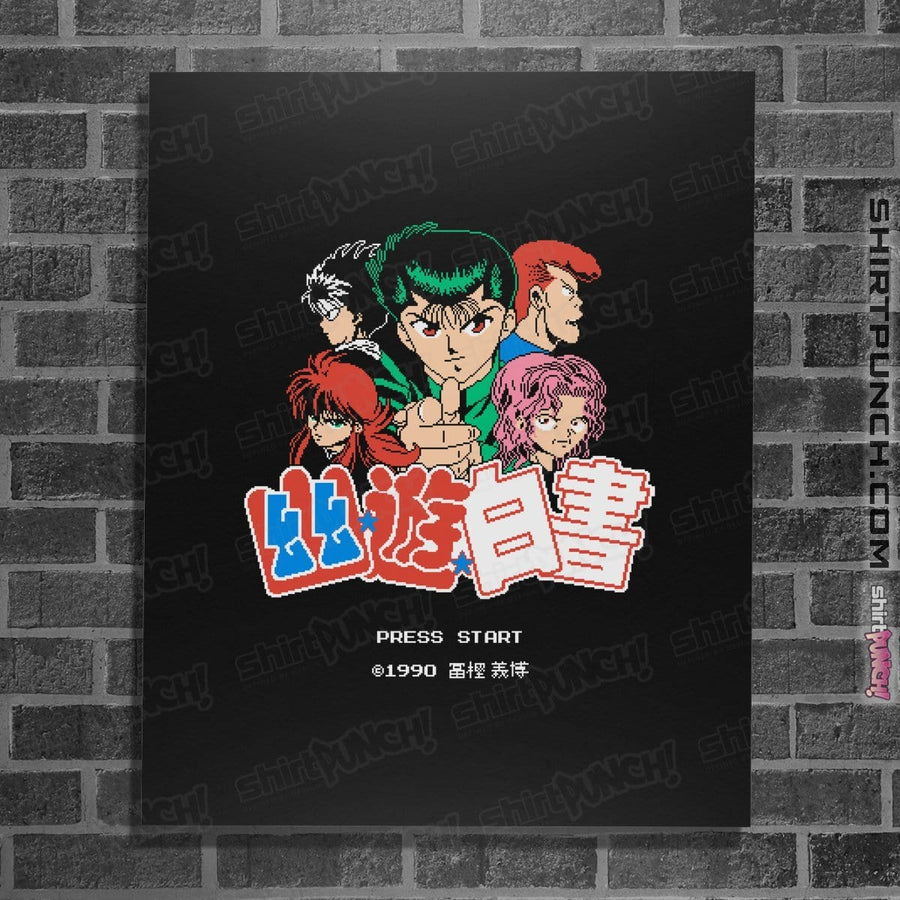 Shirts Posters / 4"x6" / Black YuYu Pixels