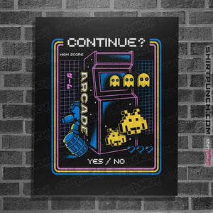 Shirts Posters / 4"x6" / Black Retro Arcade