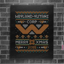 Load image into Gallery viewer, Daily_Deal_Shirts Posters / 4&quot;x6&quot; / Black Happy Alien Xmas
