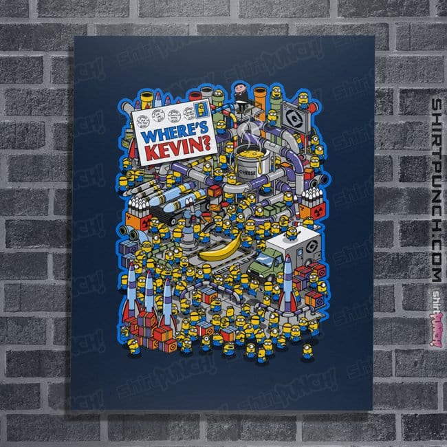 Secret_Shirts Posters / 4"x6" / Navy Where's Kevin