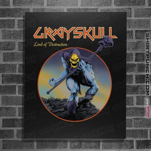 Daily_Deal_Shirts Posters / 4"x6" / Black Skeletor Rocks