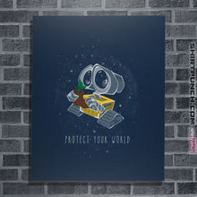 Load image into Gallery viewer, Shirts Posters / 4&quot;x6&quot; / Navy Protect Your World
