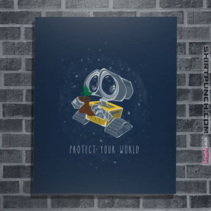 Shirts Posters / 4"x6" / Navy Protect Your World