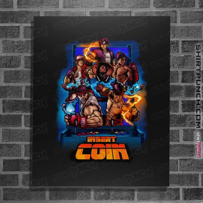 Secret_Shirts Posters / 4"x6" / Black Insert Coin Fighter