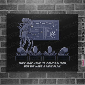 Daily_Deal_Shirts Posters / 4"x6" / Black Demoralized Aliens