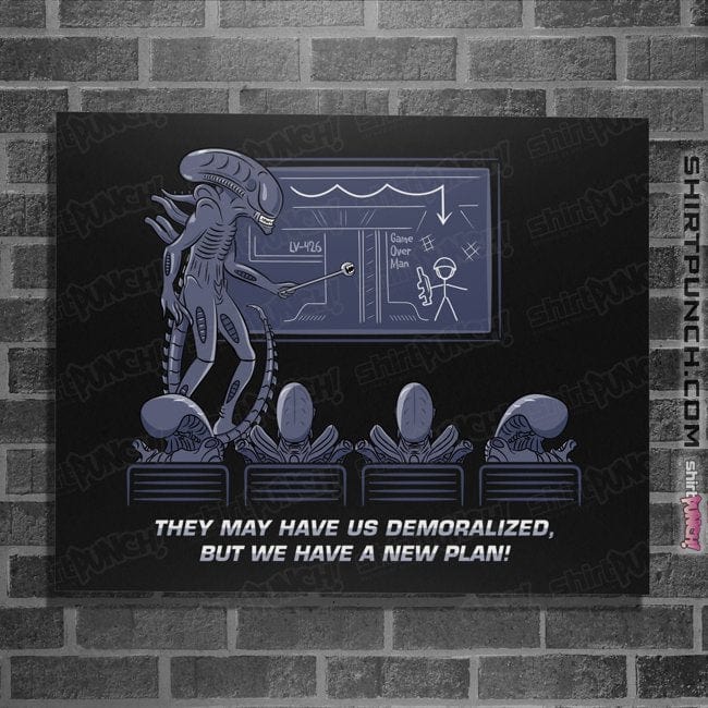 Daily_Deal_Shirts Posters / 4"x6" / Black Demoralized Aliens