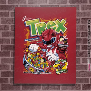 Daily_Deal_Shirts Posters / 4"x6" / Red T-Rex Cereal