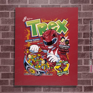 Daily_Deal_Shirts Posters / 4"x6" / Red T-Rex Cereal