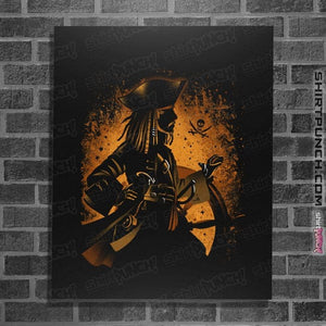 Daily_Deal_Shirts Posters / 4"x6" / Black Legendary Pirate of the Seven Seas