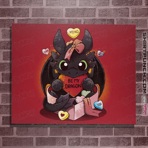 Daily_Deal_Shirts Posters / 4"x6" / Red Be My Dragon