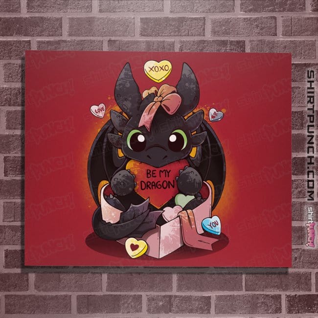 Daily_Deal_Shirts Posters / 4"x6" / Red Be My Dragon