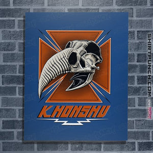 Daily_Deal_Shirts Posters / 4"x6" / Royal Blue Konshu Skull