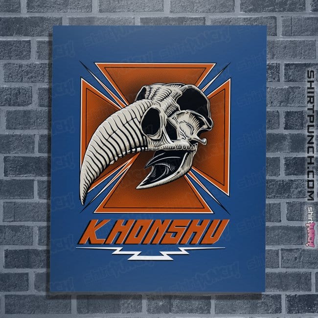 Daily_Deal_Shirts Posters / 4"x6" / Royal Blue Konshu Skull