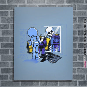 Shirts Posters / 4"x6" / Powder Blue Skull Style