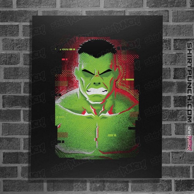 Shirts Posters / 4"x6" / Black Glitch Hulk