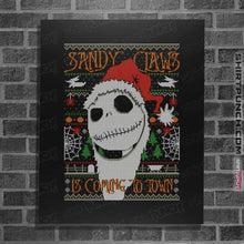 Load image into Gallery viewer, Shirts Posters / 4&quot;x6&quot; / Black Sandy Claws
