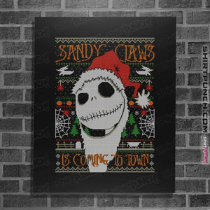 Shirts Posters / 4"x6" / Black Sandy Claws