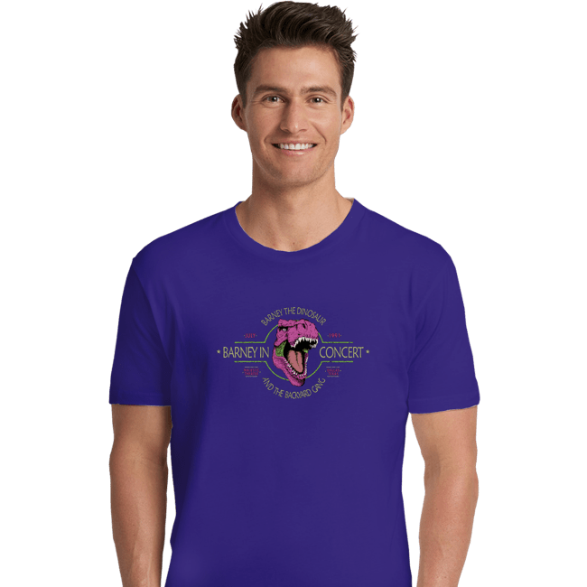 Shirts Premium Shirts, Unisex / Small / Violet Barney In Concert